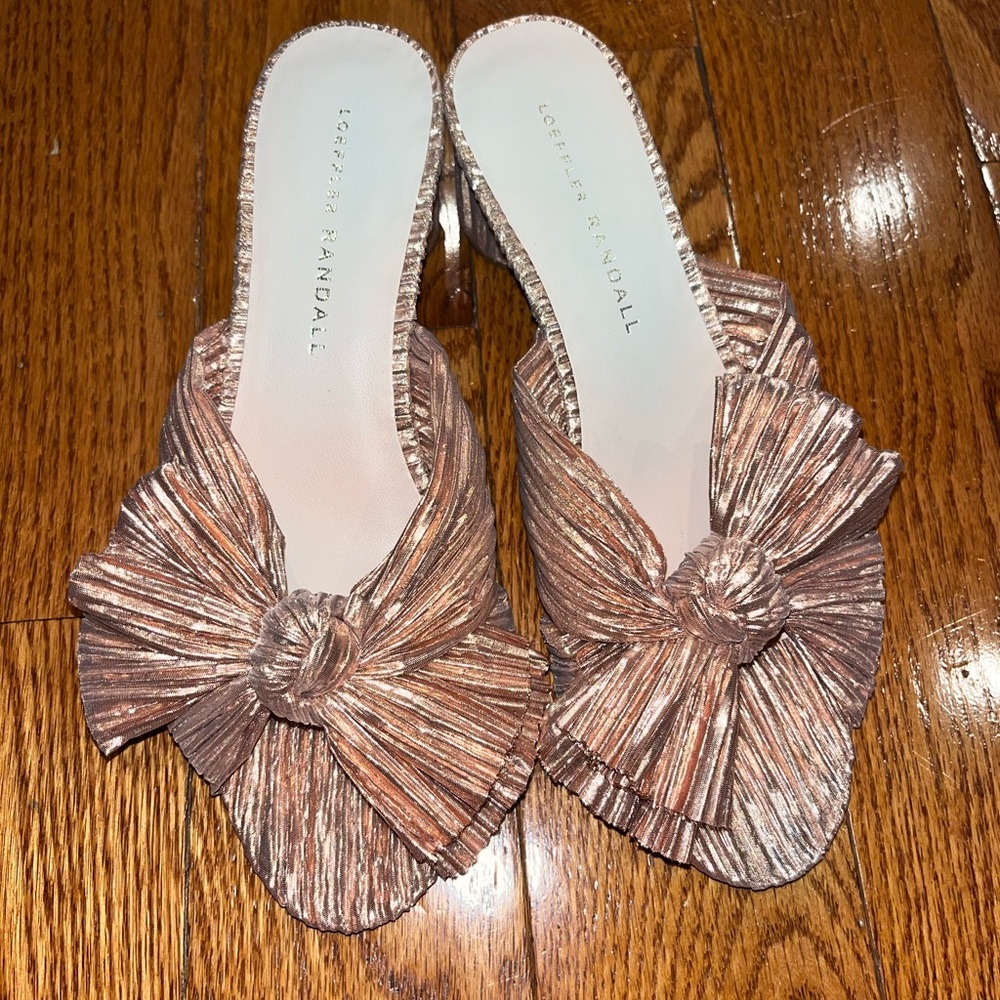 Rose Gold Loeffler Randall Heel sandals